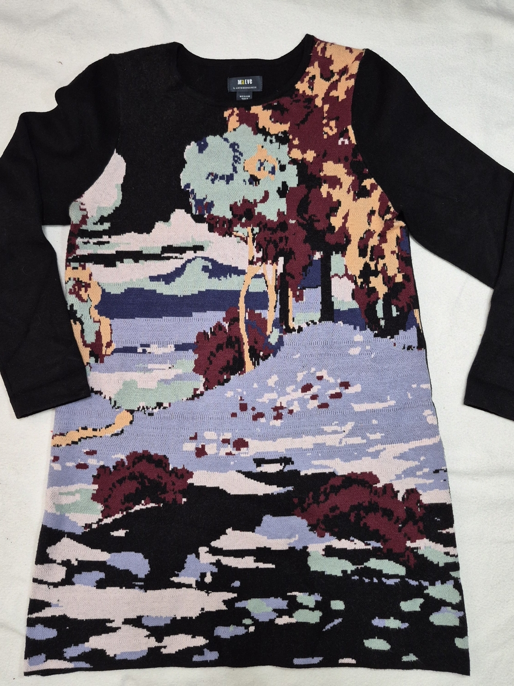 Anthropologie Black Patterned Men’s Sweater